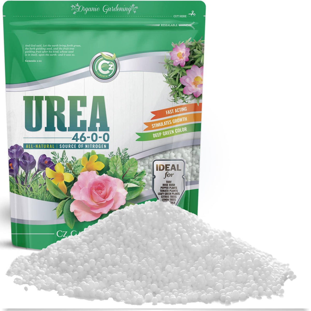 Cz Garden Urea 46-0-0 tie-dye colors in projects with high-nitrogen formula