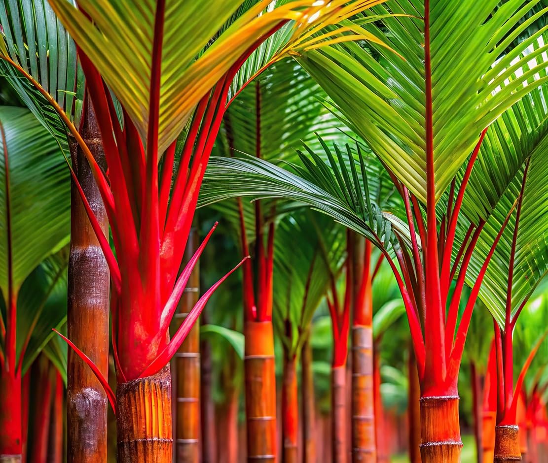 CZ Grain 10 red sealing wax lipstick palm seeds bonsai-ready for indoor growth