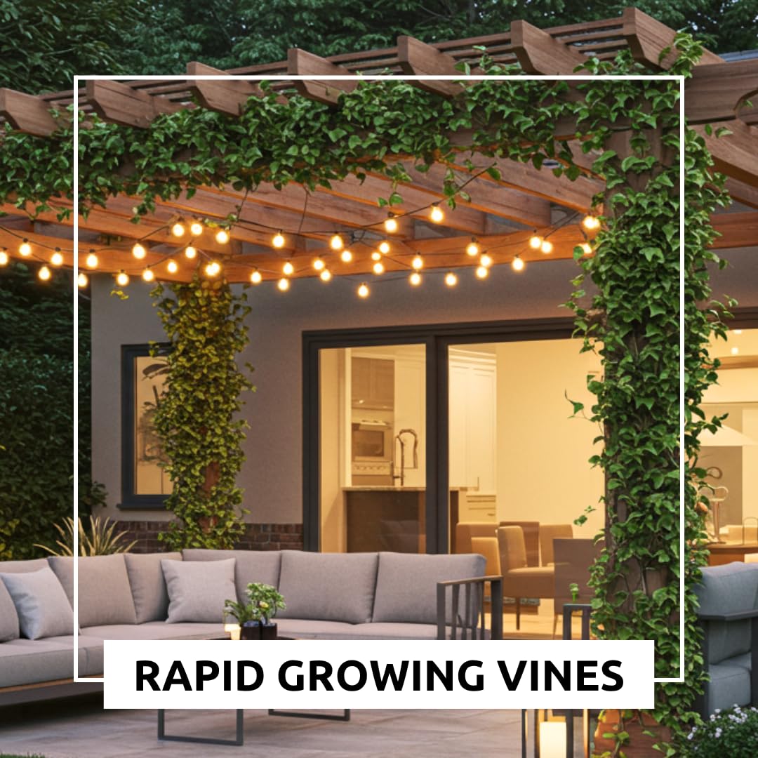 CZ Grain Boston Ivy growing across pergola creating natural overhead cover