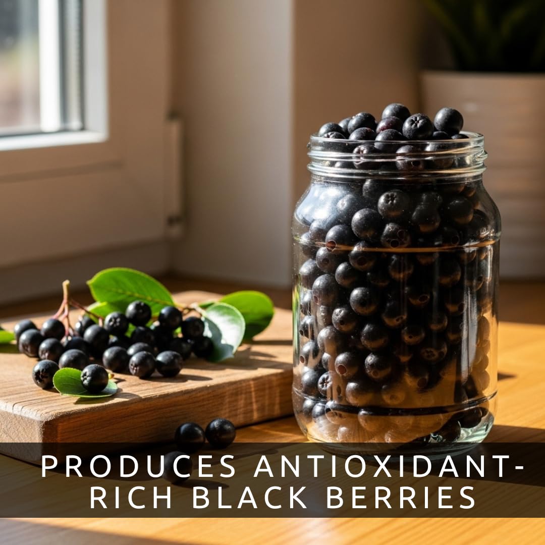 CZ Grain chokeberry seeds show glossy berries in clusters, ideal for jams and juices.