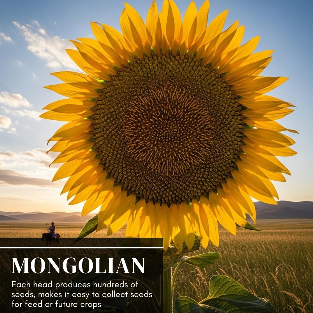 CZ Grain Mongolian Sunflower bright-yellow petals catch the sun for bold garden drama.