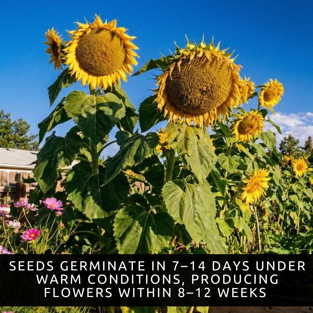 CZ Grain Mongolian Sunflower seeds packet highlights easy-to-grow annual for quick color.