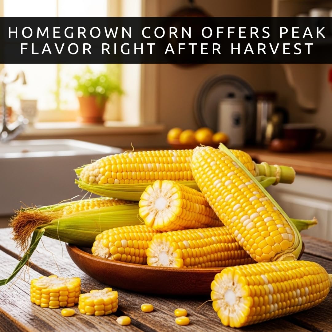 CZ Grain Peaches and Cream harvest-ready ear features tender, flavorful kernels.