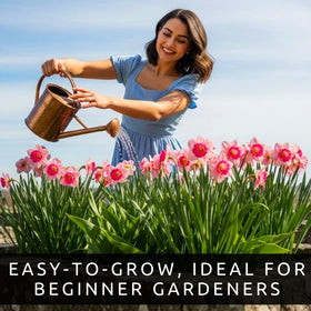 CZ Grain Pink Party daffodil borders and containers brighten beds with easy care.