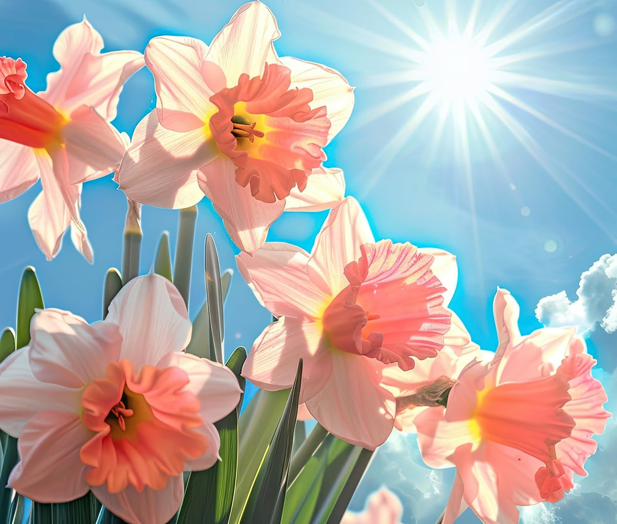 CZ Grain Pink Party daffodil bulbs pack for autumn planting in beds.