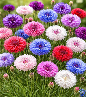 CZ Grain polka dot bachelor button seeds pack ready for planting in your garden
