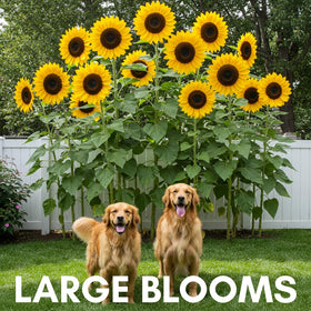Bloom detail from CZ Grain Skyscraper Sunflowers large 8-12 inch bloom