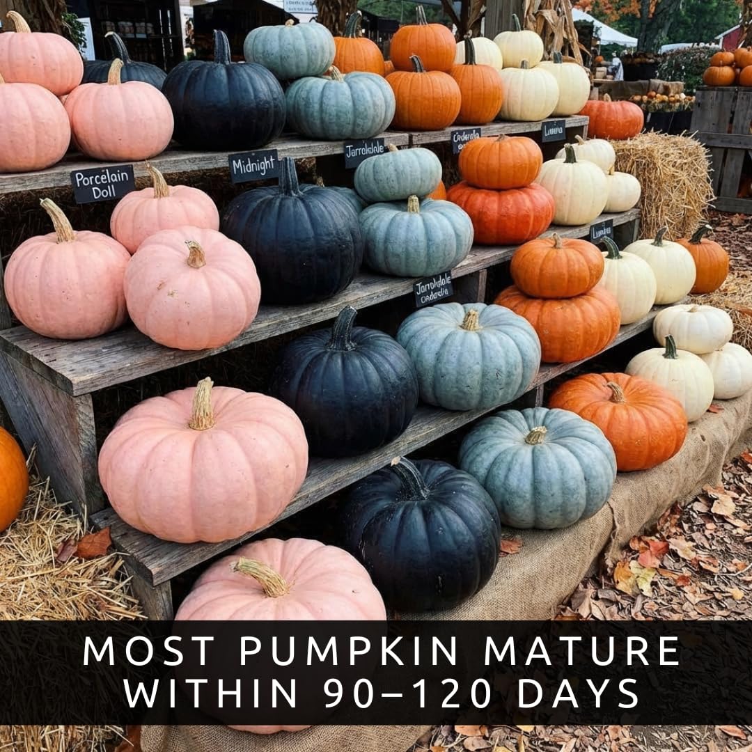 CZ Grain 20 mixed color seeds pack previewing vibrant pumpkins for a lively garden