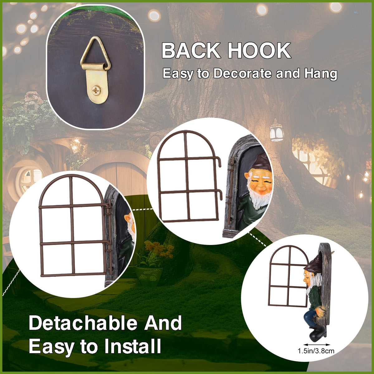 Czlotyh fairy window decor glows softly at night