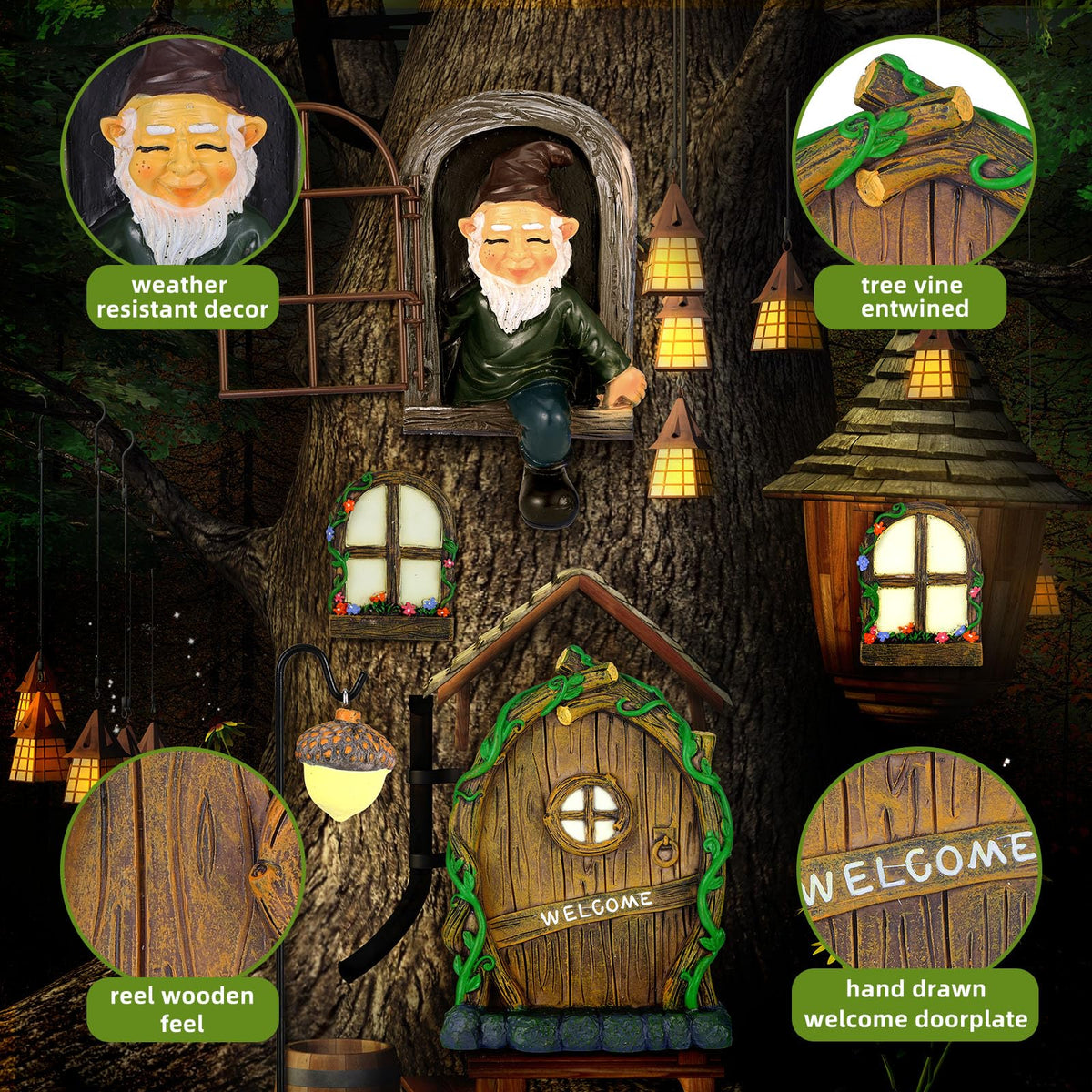 Czlotyh luminous garden piece absorbs sun and glows at night