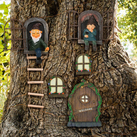 Czlotyh outdoor decor set enhances trees and gardens