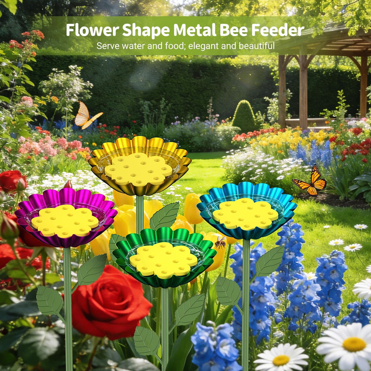 CZMIYRPY Bee Watering Station helps attract bees and butterflies to your yard.