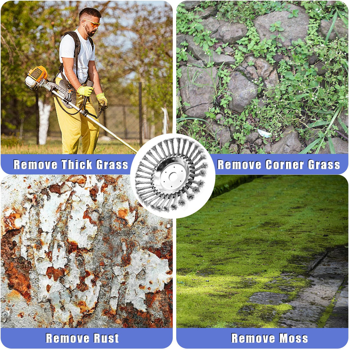 CZS weed eater blade with adapter pack highlights compatibility and easy replacement.