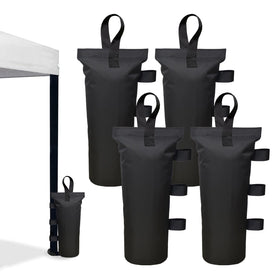 D&ONEHOS canopy weight bags shown from the top opening for quick fill and secure setup