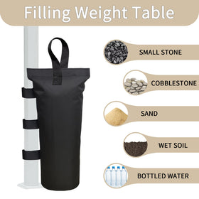 D&ONEHOS weight bag with handle strap enabling easy transport to outdoor spots