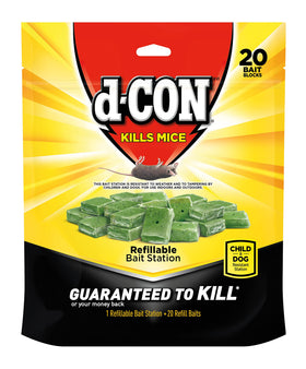 D-Con bait station front view for secure rodent control in kitchens