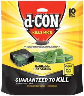 d-Con Corner Fit bait station with compact design for easy placement