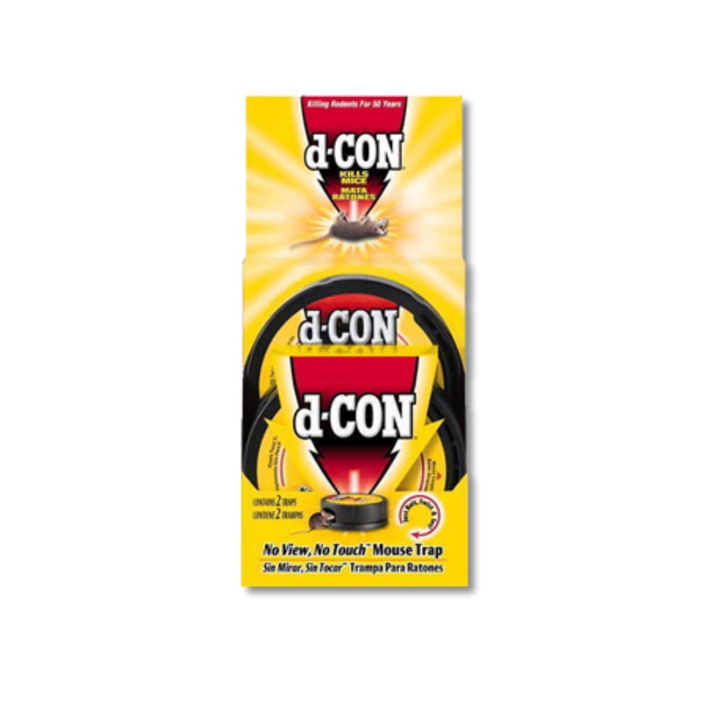d-CON No View No Touch Covered Mouse Trap Pack-2 offers discreet, mess-free rodent control for kitchens.