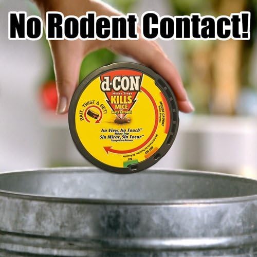D-Con No View No Touch trap placed discreetly in a corner for unobtrusive use.