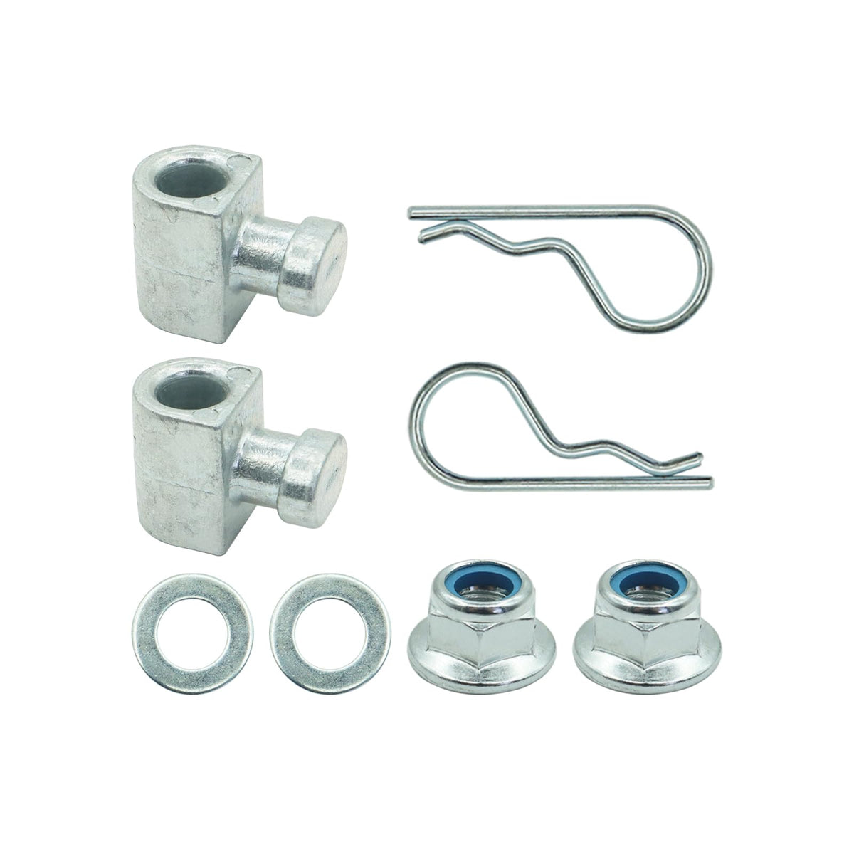 Complete installation kit ready for easy deck height adjustment.