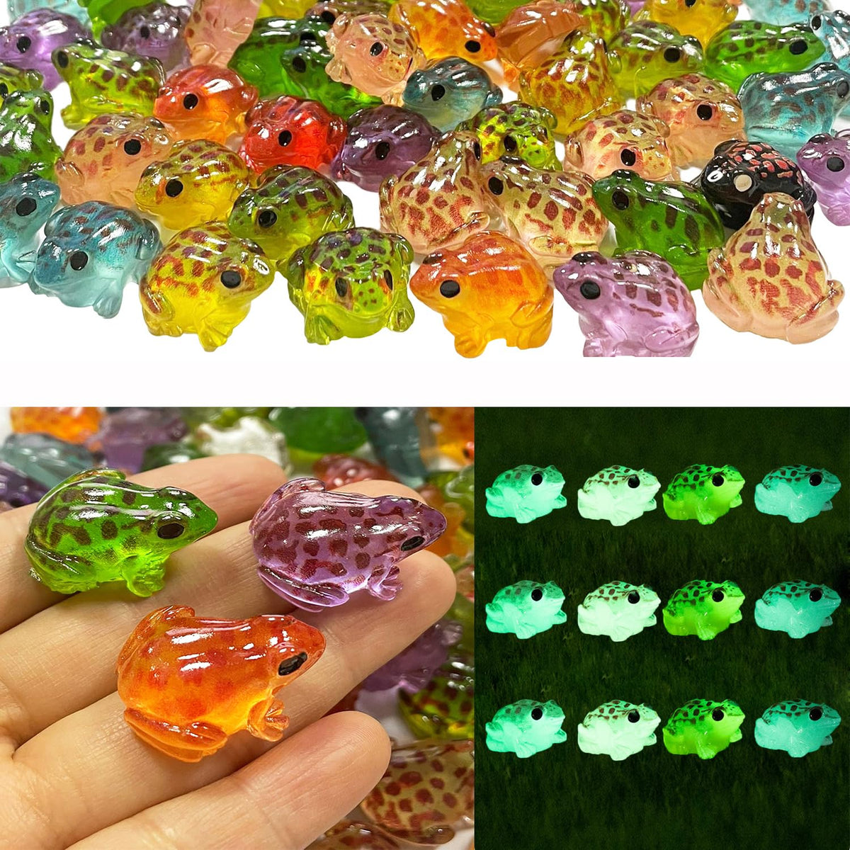 Dabshuyikk glow frogs brighten craft projects with vivid color.