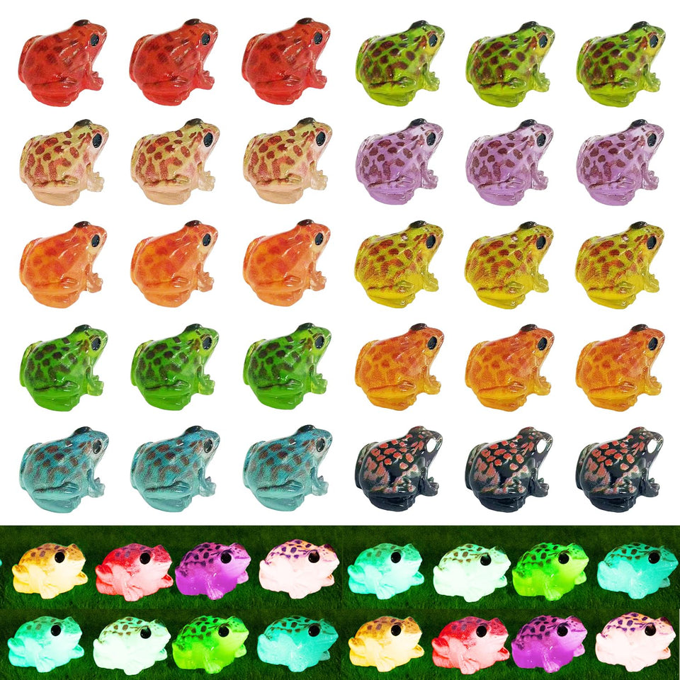 Dabshuyikk luminous frog pack adds glow for night garden decor.