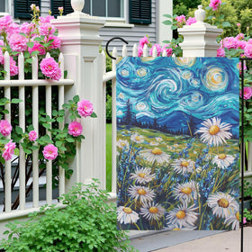 Dacawin Van Gogh-inspired Starry Sky flag showcases swirling blue skies from every angle.