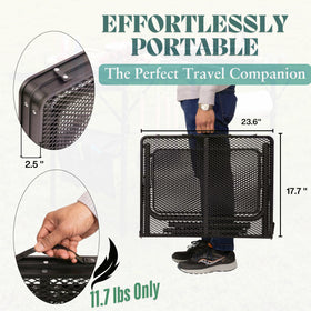 DAFRUM folding table garbage holder helps tidy cleanup at events.