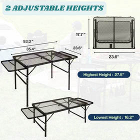 DAFRUM folding table paper towel holder keeps cleanup quick during barbecues.