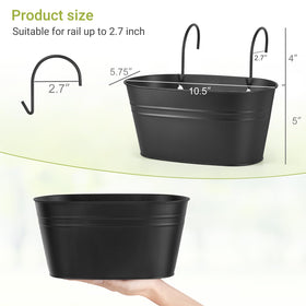 Dahey 3pc hanging planters wall-mount setup with hooks for compact spaces.