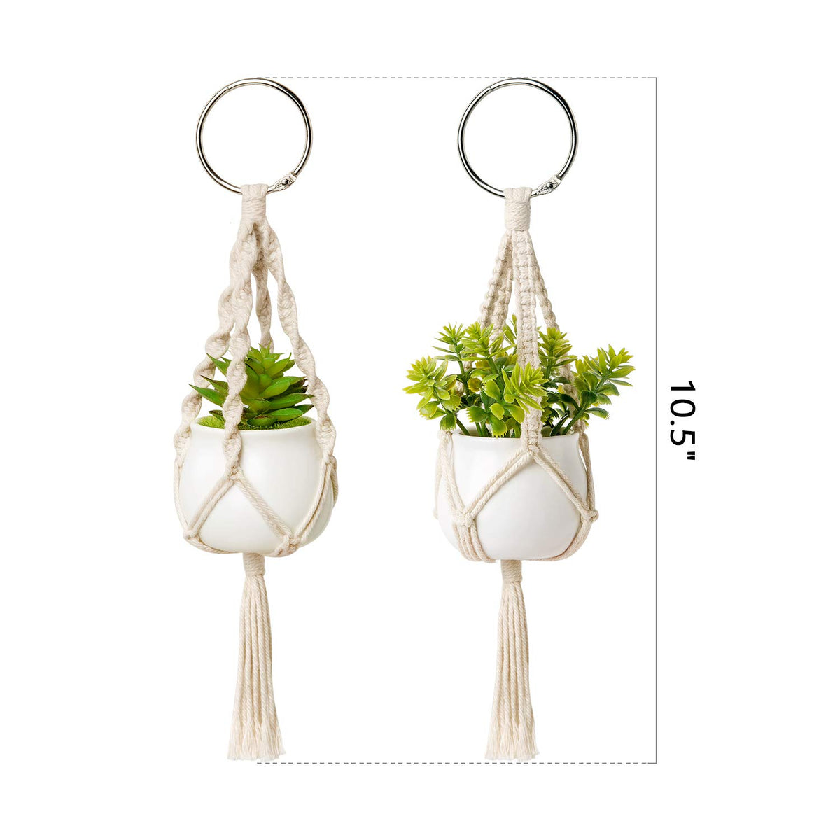 Dahey braided cotton planter with tassels adds rustic charm to any room or car