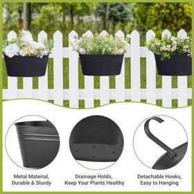 Dahey countryside-style planter brightens brick wall and porch
