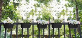 Dahey detachable hooks let you install easily on rails or windows.