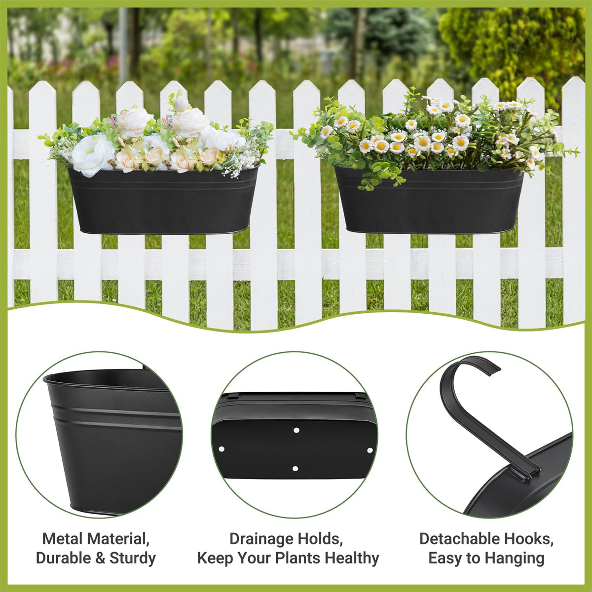 Dahey detachable hooks enable easy installation and versatile hanging options.