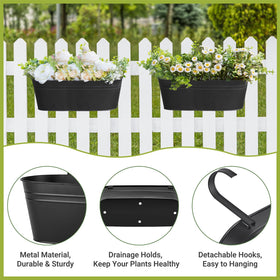 Dahey countryside-style planter adds rustic charm with herbs and flowers
