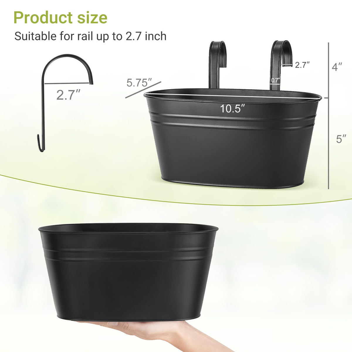 Dahey four-pack planters ready for porch and balcony use