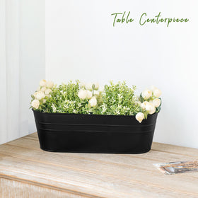 Dahey hanging pot set versatile for flowers and herbs on balcony.