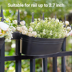 Dahey large rectangular planter measures 15.74 by 6.10 by 5 inches.
