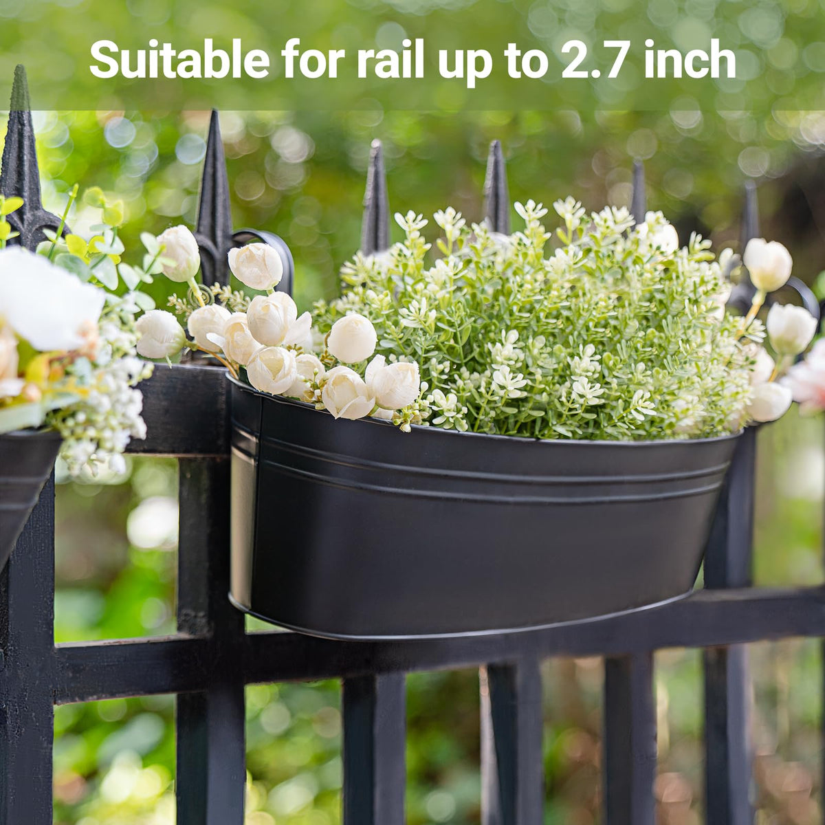 Dahey outdoor planter with drainage holes supports healthier plant growth.