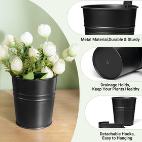 Dahey railing-friendly hanging pots for balcony or fence decoration.