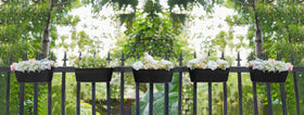 Dahey countryside-style pots enhance porch, patio, and balcony aesthetics.
