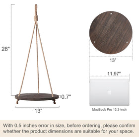 Dahey vintage hanging shelf dark brown suits kitchens and patios with timeless character.