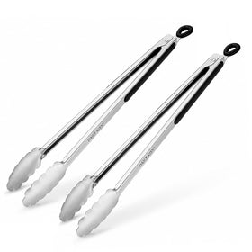 Daily Kisn Grill Tongs 17-inch heat-resistant tips for safer grilling.