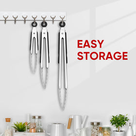 Daily Kisn dishwasher-safe tongs simplify cleanup after cooking.