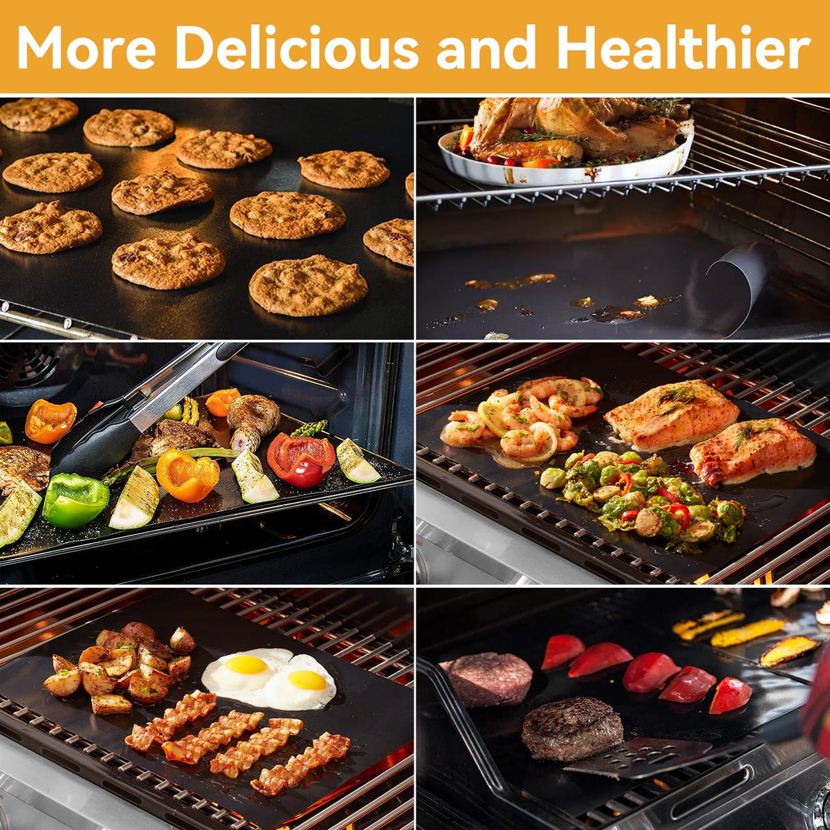 Dailyart grill mats measure 15x13 inches for wide-grate grills