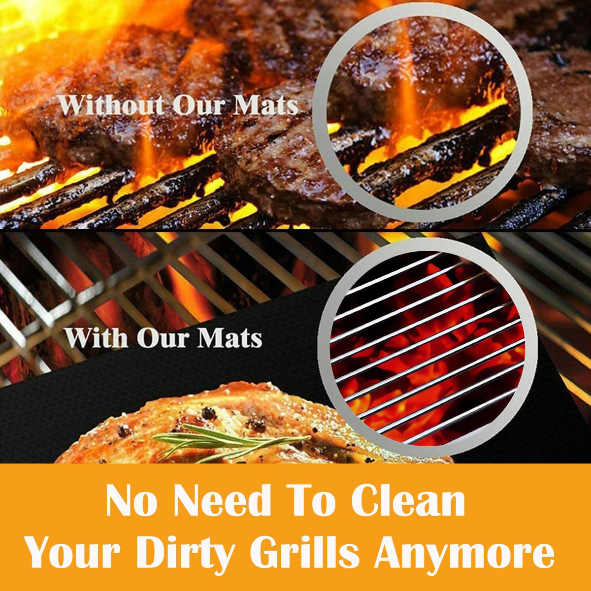Dailyart grill mats are reusable and wipe clean after cooking
