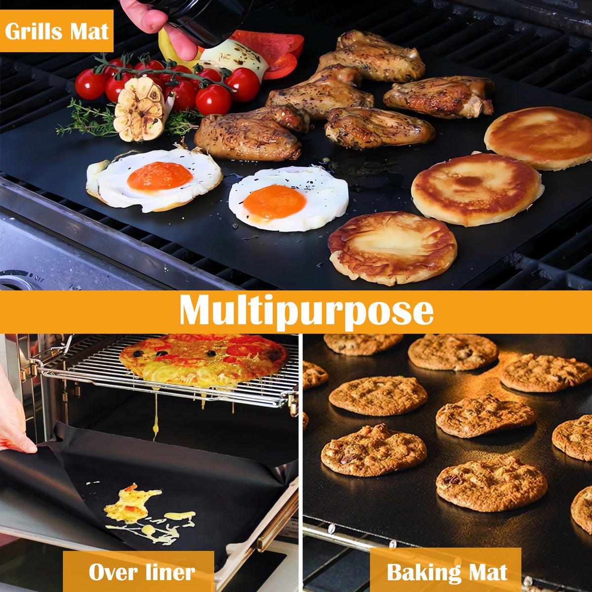 Dailyart grill mats promote safer cooking by reducing direct flame contact