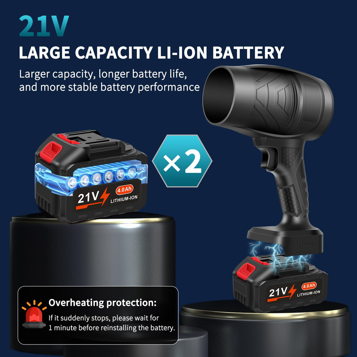 DailySee portable blower for patio, yard, and camping cleanup.
