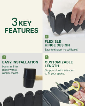 DAIM FlexWall Edge versatile edging suits pavers, lawns, and borders.