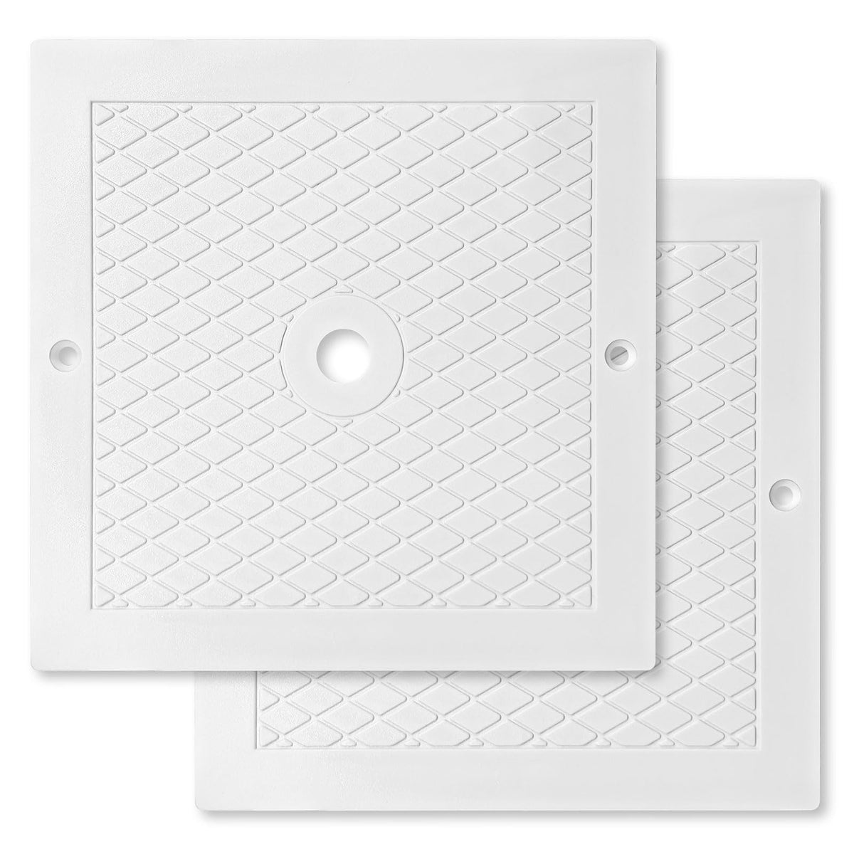 Dairrr Fuuu 10-inch square skimmer lid in white, quick replacement, protects filter basket from debris.